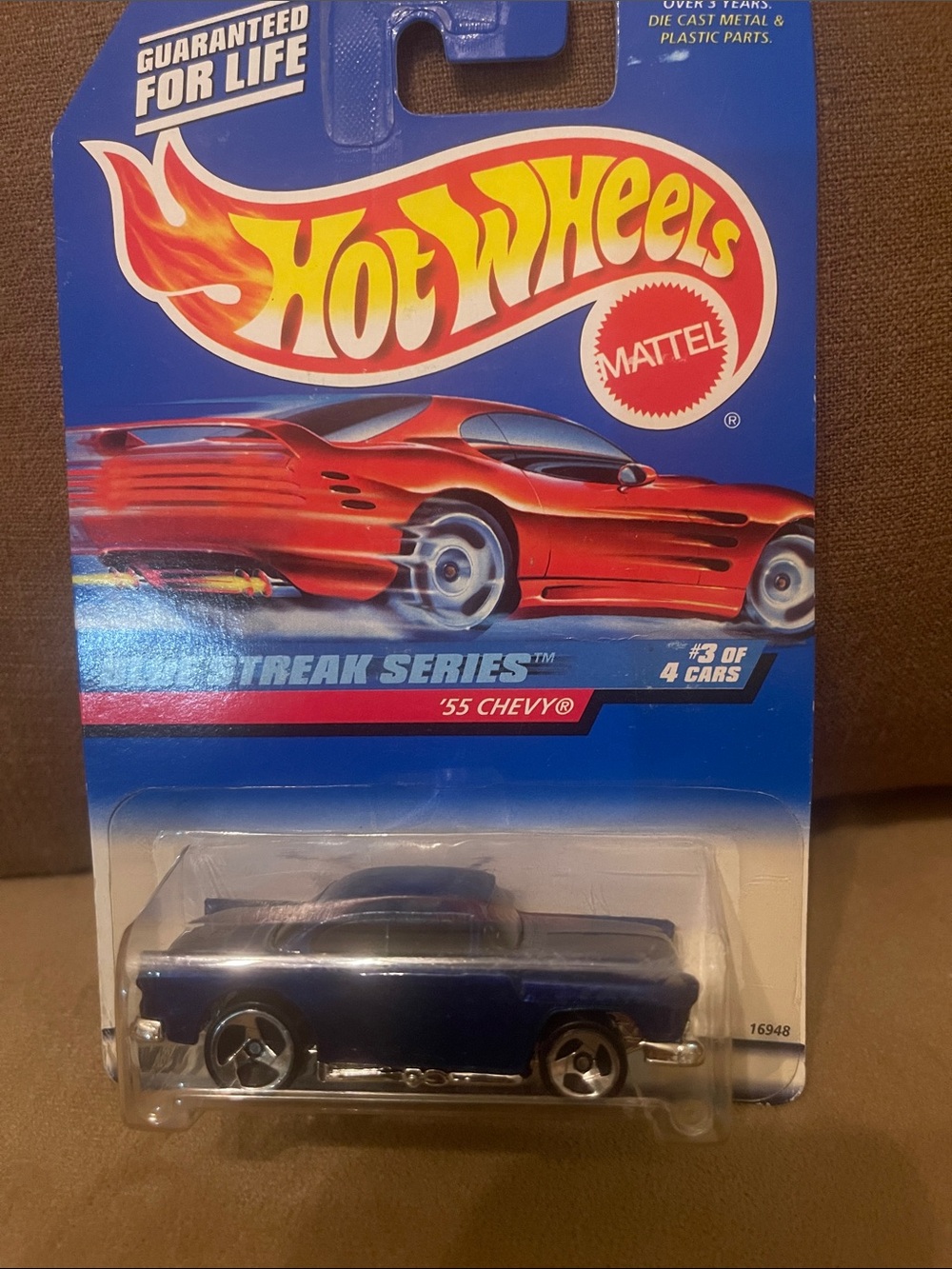 Mattel Hot Wheels Blue '55 Chevy Die-Cast Car